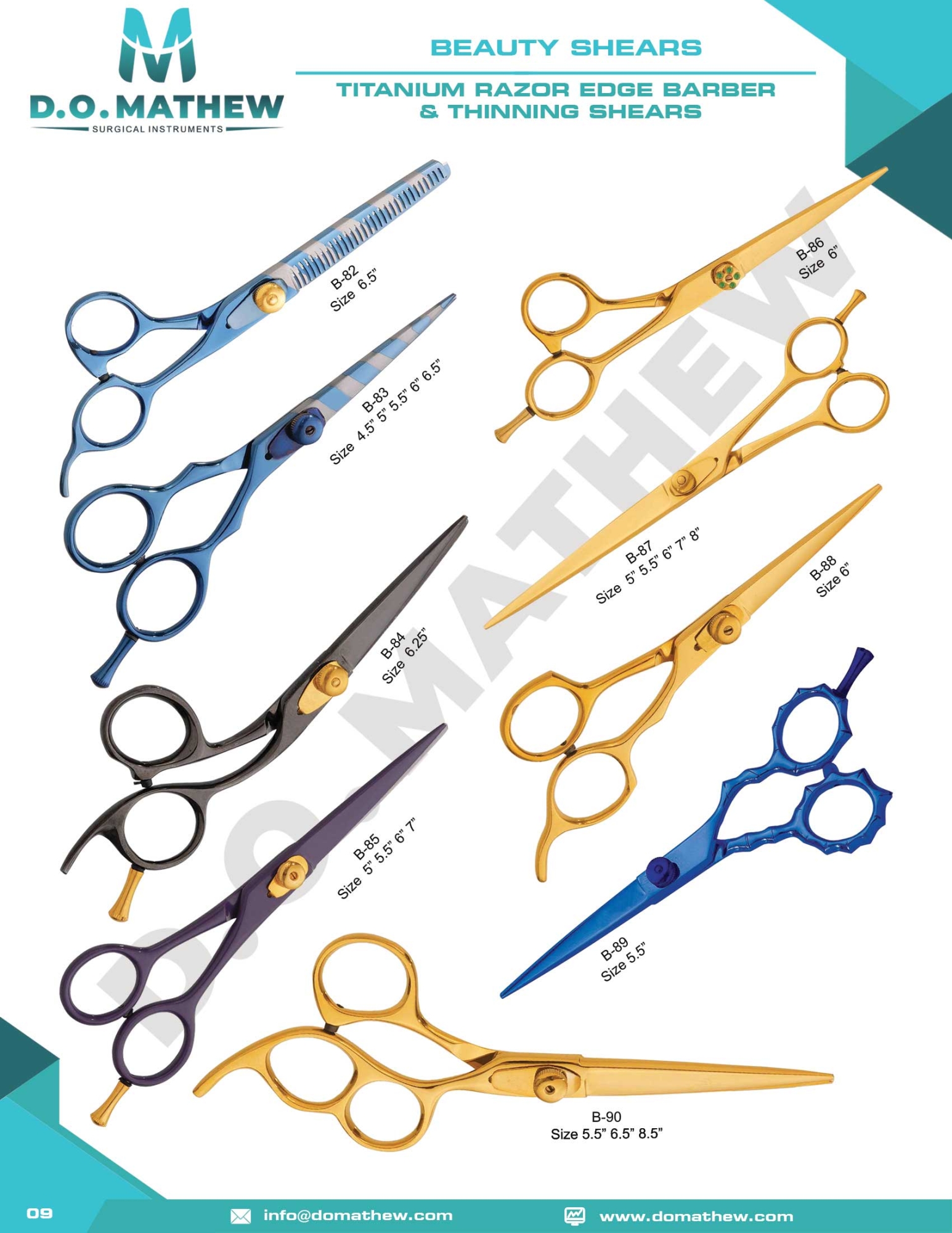 Titanium Razor Edge Barber& Thinning Shears